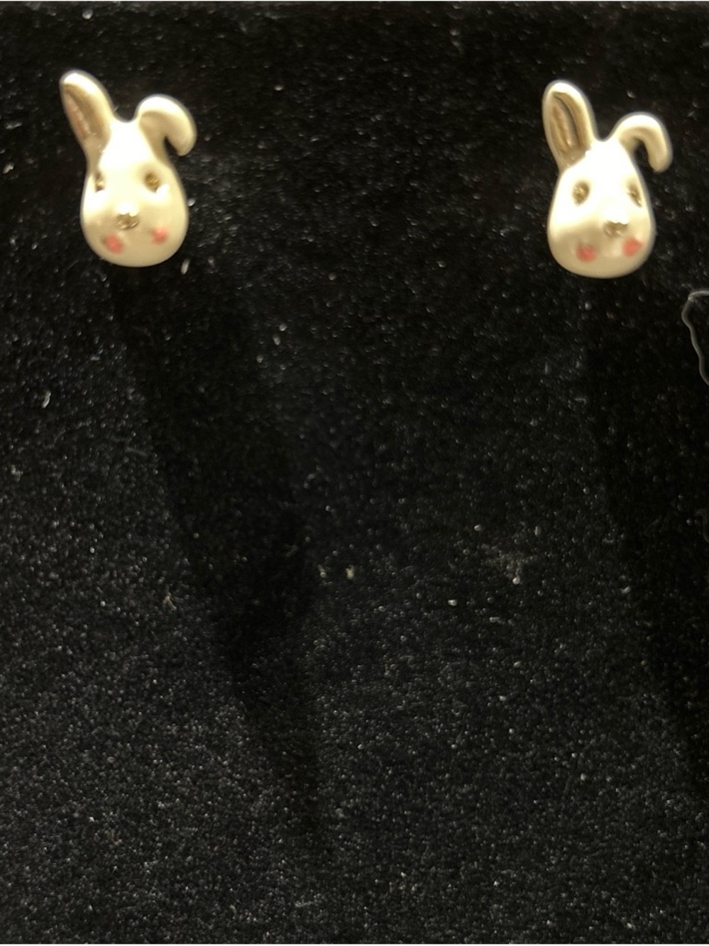 Cute White Bunny stud earrings